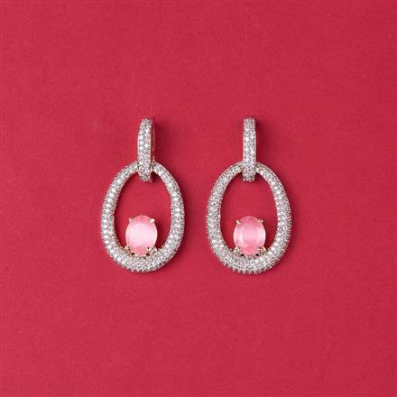 Cz Classic Earring With 2 Tone Plating