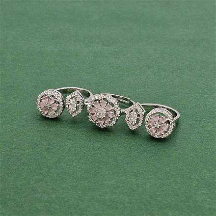Cz Classic Ring With Rhodium Plating