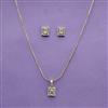 Cz Delicate Pendant Set With 2 Tone Plating