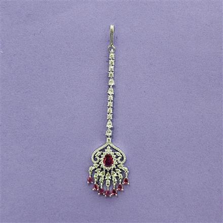 Cz Classic Tikka With Rhodium Plating