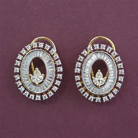 American Diamond Tops With Mehndi Plating Rhodium Plating 2 Tone Plating