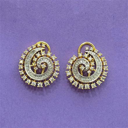 Cz Tops With Carat 2 Tone Rhodium Plating