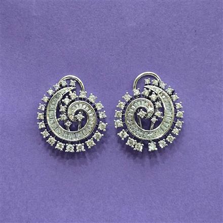 Cz Tops With Carat 2 Tone Rhodium Plating
