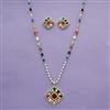 Cz Classic Pendant Set With 2 Tone Plating