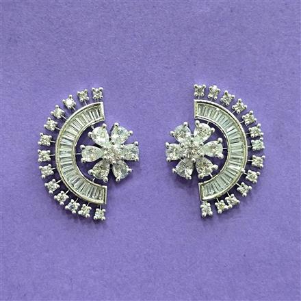 Cz Tops With 2 Tone Rhodium Plating