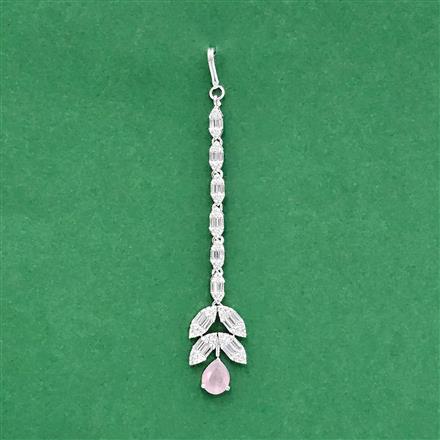 Cz Delicate Tikka With Rhodium Plating
