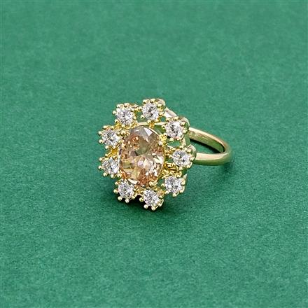 Cz Classic Ring With Gold Plating