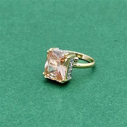 Cz Classic Ring With 2 Tone Plating