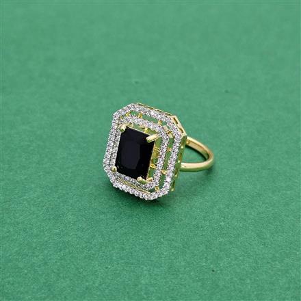 Cz Classic Ring With 2 Tone Plating