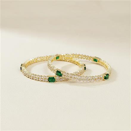 Cz Classic Bangles With Gold Plating