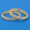 Cz Classic Bangles With 2 Tone Plating