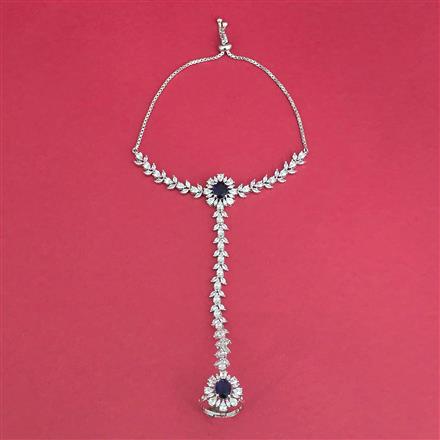 Cubic Zirconia Adjustable Hath Pan With Rhodium Plating
