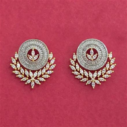 Cubic Zirconia Tops With Carat 2 Tone Rhodium Plating