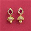 Cubic Zirconia Moti Earring With Gold Plating