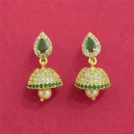 Cubic Zirconia Delicate Earring With Gold Plating