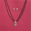 American Diamond Classic Mangalsutra with Rhodium Plating 2 Tone Plating