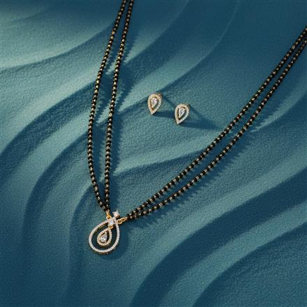 Cubic Zirconia Classic Mangalsutra With 2 Tone Plating