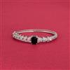Cubic Zirconia Delicate Kada With Rhodium Plating