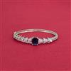 Cubic Zirconia Delicate Kada With Rhodium Plating