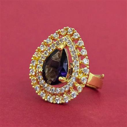 Cz Classic Ring With Gold Plating