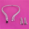 Cz Classic Necklace With Rhodium Plating