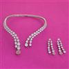Cz Classic Necklace With Rhodium Plating
