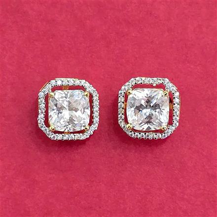 Cz Tops With 2 Tone Rhodium Plating