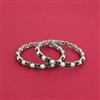 Cz Moti Bangles With Rhodium Plating