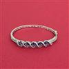 Cz Delicate Kada With Rhodium Plating