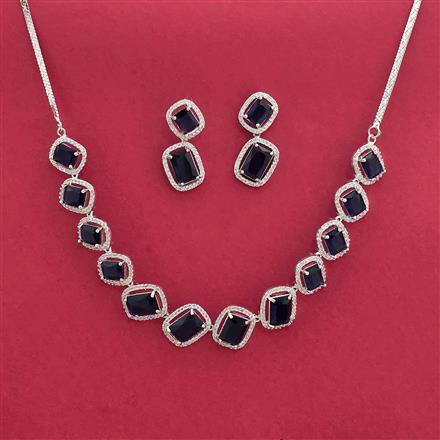 Cubic Zirconia Classic Necklace With Rhodium Plating