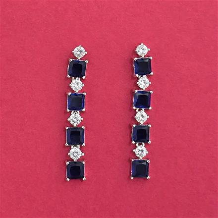 Cubic Zirconia Classic Earring With Rhodium Plating