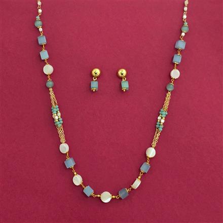 Cubic Zirconia Mala Necklace With Gold Plating