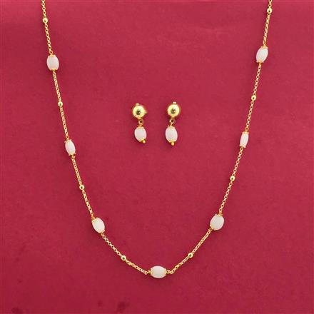 Cubic Zirconia Mala Necklace With Gold Plating