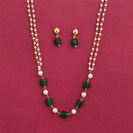 Cubic Zirconia Mala Necklace With Gold Plating
