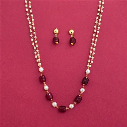 Cubic Zirconia Mala Necklace With Gold Plating