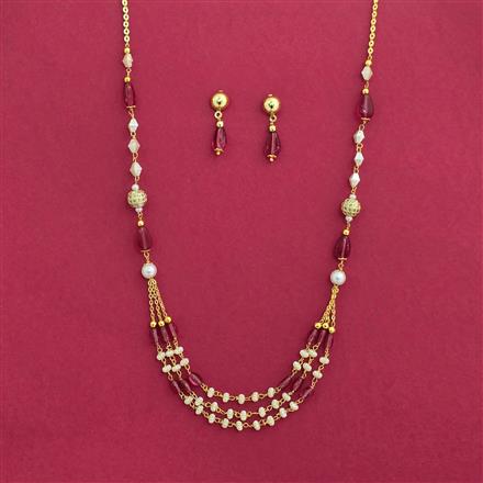 Cubic Zirconia Mala Necklace With Gold Plating