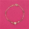 Cubic Zirconia Hand Mangalsutra Bracelet With Gold Plating