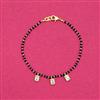 Cubic Zirconia Hand Mangalsutra Bracelet With Gold Plating