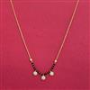 Cubic Zirconia Dokiya Mangalsutra With Gold Plating