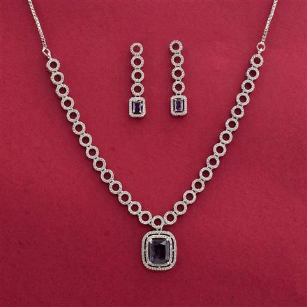 Cubic Zirconia Classic Necklace With Rhodium Plating