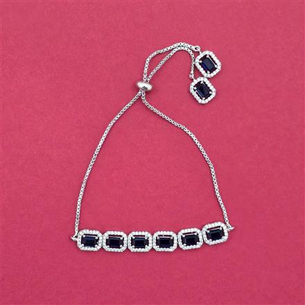 Cubic Zirconia Classic Bracelet With Rhodium Plating