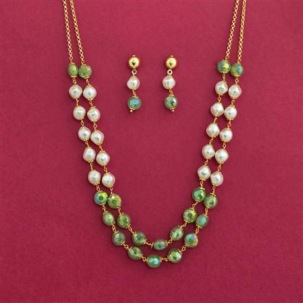 Cubic Zirconia Mala Necklace With Gold Plating