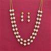 Cubic Zirconia Mala Necklace With Gold Plating