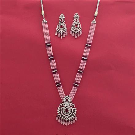 Cubic Zirconia Classic Pendant Set With Rhodium Plating