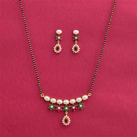 Cz Classic Mangalsutra With Gold Plating
