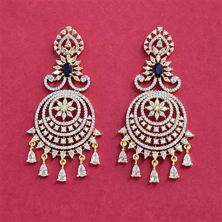 Cz Classic Earring With 2 Tone Plating