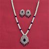 Cz Classic Pendant Set With Rhodium Plating
