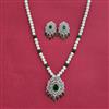 Cz Classic Pendant Set With Rhodium Plating