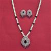Cz Classic Pendant Set With Rhodium Plating
