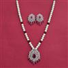 Cz Classic Pendant Set With Rhodium Plating